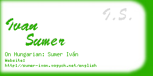 ivan sumer business card